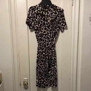 Enfocus Studio Brown and Black Midi Dress